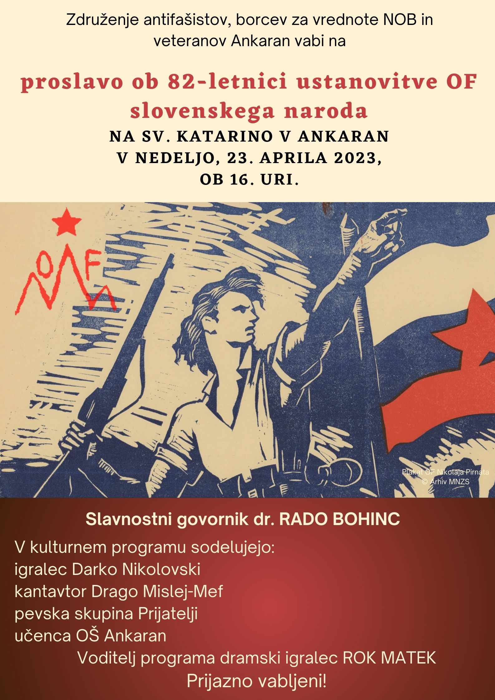 Plakat za proslavo 23.4.2023